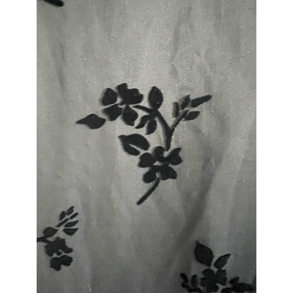 Vintage USA Made Laura Ashley Velvet Flowers Long Black Skirt Size 10 - Picture 4 of 10